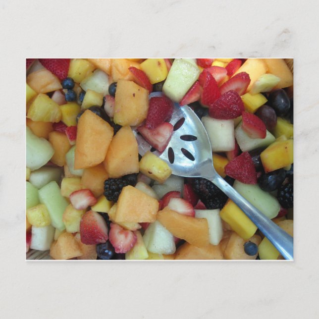 Farbiges Fruchtsortiment Postkarte (Vorderseite)