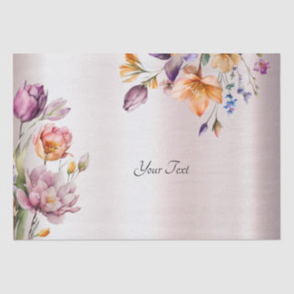 Farbiges Frühlingsblumenpapier Seidenpapier