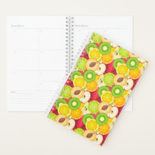Farbiges Fun Frucht Muster Planer