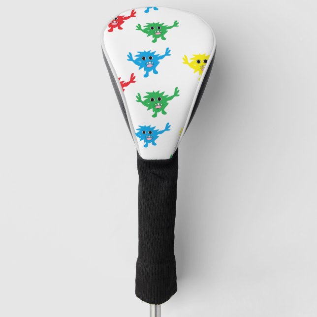 farbiges Fuzzy-Monster Golf Headcover (Vorderseite)