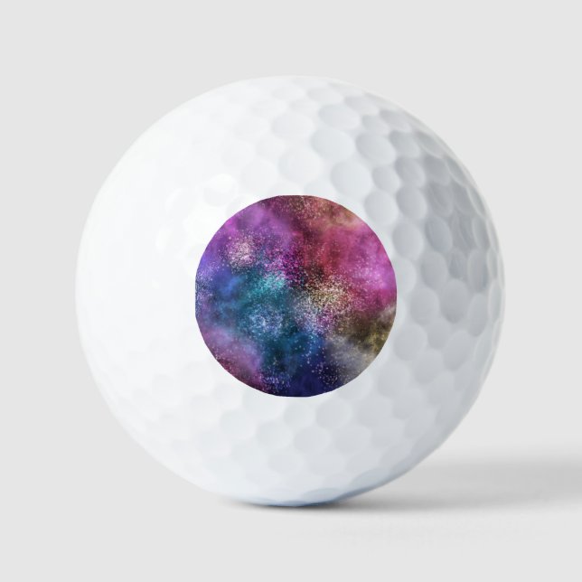 Farbiges Galaxiemuster Golfball (Vorderseite)