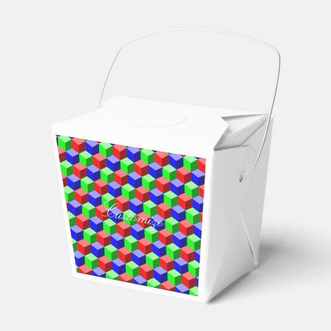 Farbiges Gebäude blockiert Thunder_Cove 3-D Geschenkschachtel (Vorderseite)