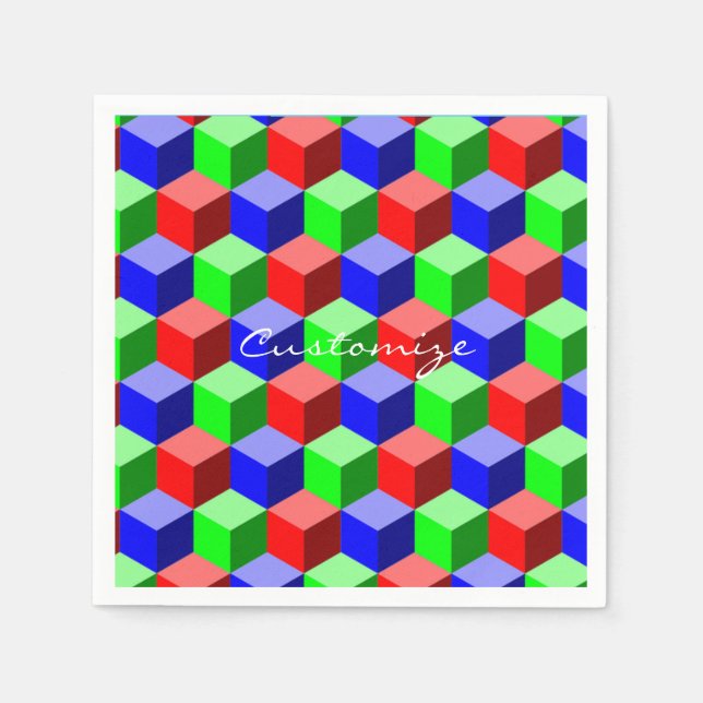 Farbiges Gebäude blockiert Thunder_Cove 3-D Serviette (Vorderseite)