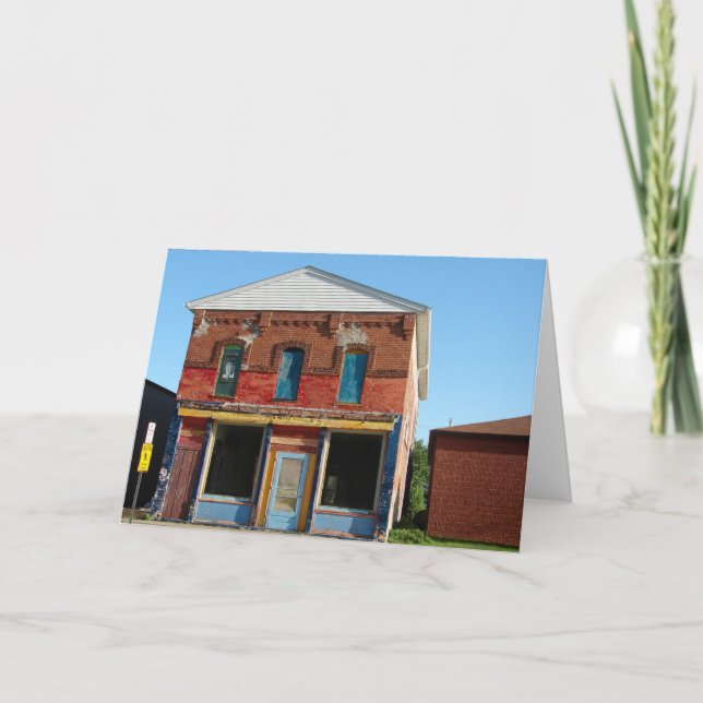 Farbiges Gebäude Karte (Vorderseite)