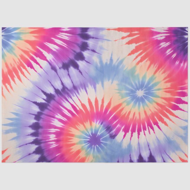 Farbiges Gefärbte Krawatte Art Tissue Paper Seidenpapier (Vorderseite)