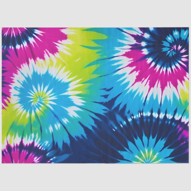 Farbiges Gefärbte Krawatte Art Tissue Paper Seidenpapier (Vorderseite)