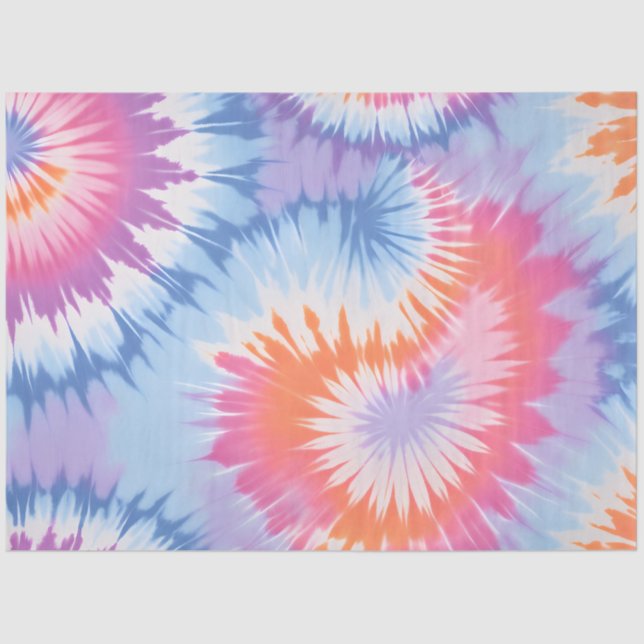 Farbiges Gefärbte Krawatte Art Tissue Paper Seidenpapier (Vorderseite)