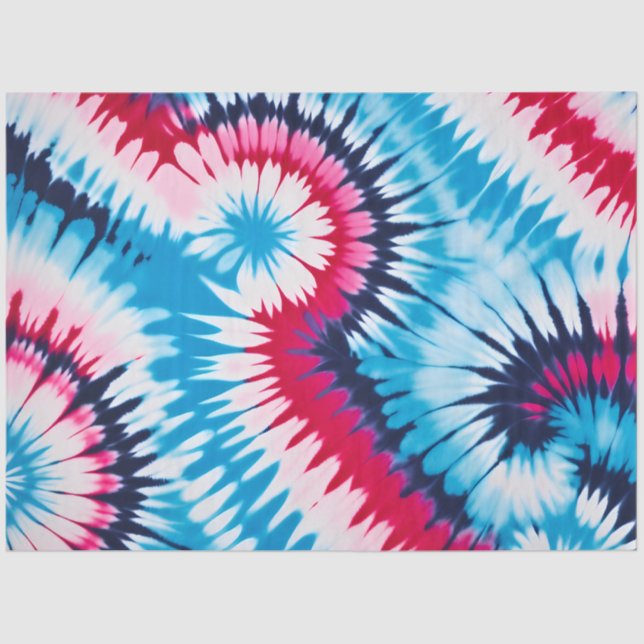 Farbiges Gefärbte Krawatte Art Tissue Paper Seidenpapier (Vorderseite)