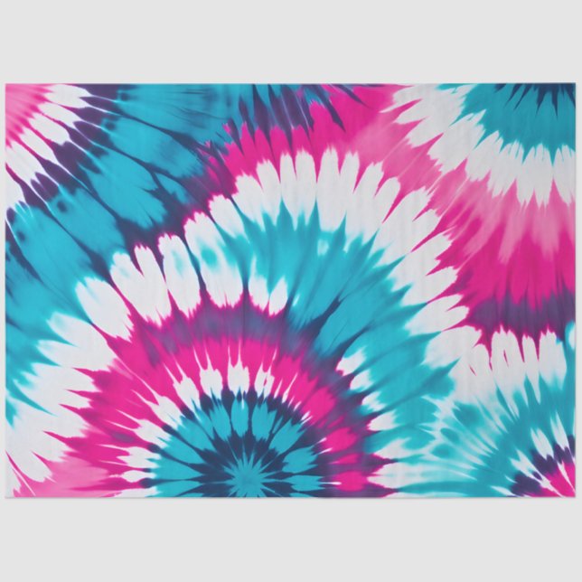 Farbiges Gefärbte Krawatte Art Tissue Paper Seidenpapier (Vorderseite)