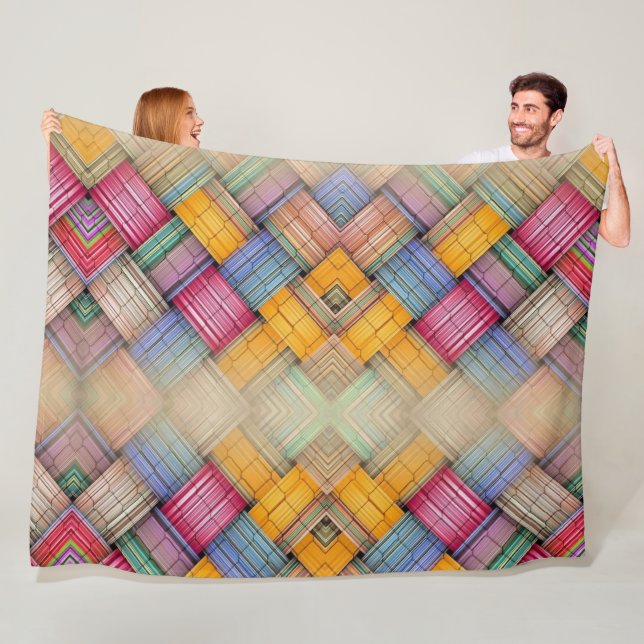 Farbiges geflochtenes Korbmuster-Fleece-Decke Fleecedecke (Beispiel)