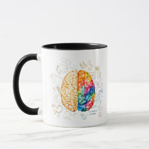 Farbiges Gehirn - Wissenschaft und Kunst - Neurowi Tasse