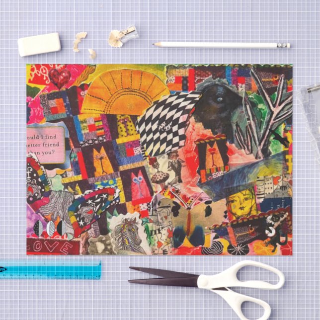 Farbiges, gemischtes Pop-Kunstsammlerpapier Seidenpapier (Handwerk)