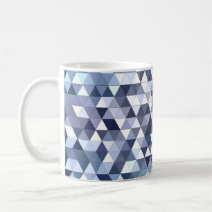Farbiges geometrisch dreieckiges Mosaik: abstrakte Kaffeetasse