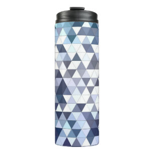 Farbiges geometrisch dreieckiges Mosaik: abstrakte Thermosbecher