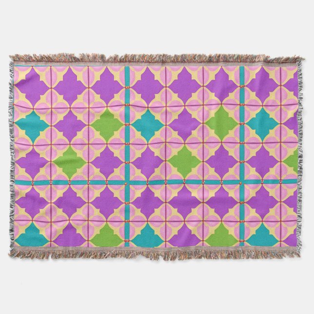 Farbiges geometrisches abstraktes Design Decke (Vorderseite)