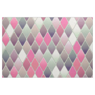 Farbiges geometrisches abstraktes Design, Elfenbei Stoff