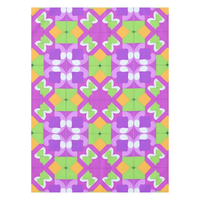 Farbiges geometrisches abstraktes Design Tischdecke (Vorderseite)