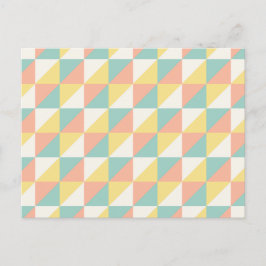 Farbiges geometrisches Abstraktes Dreieck-Muster Feiertagspostkarte