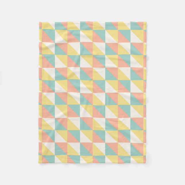 Farbiges geometrisches Abstraktes Dreieck-Muster Fleecedecke (Vorderseite)