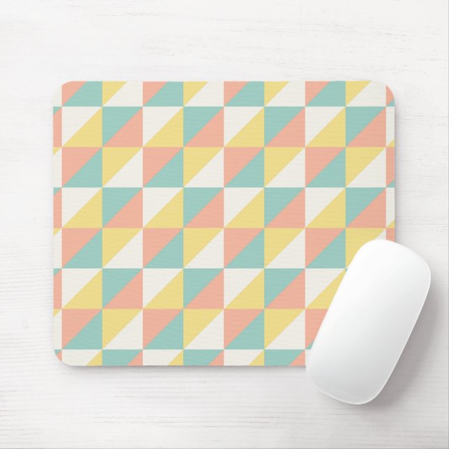 Farbiges geometrisches Abstraktes Dreieck-Muster Mousepad (Mit Mouse)