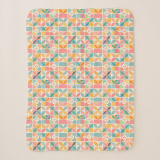 Farbiges geometrisches Blumenmuster Sherpa-Decke Sherpadecke