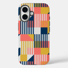 Farbiges geometrisches Design iPhone 16 Hülle