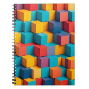 Farbiges geometrisches Design für 3D-Cubes Notizblock