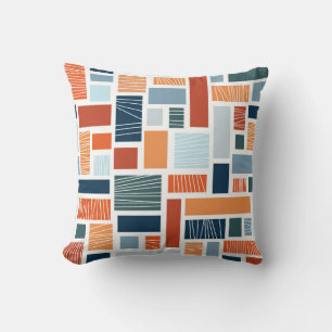 Farbiges geometrisches Design im Stil des Mittelja Kissen