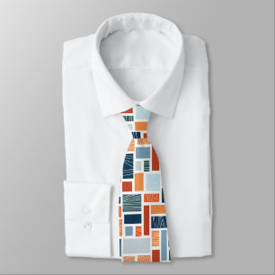 Farbiges geometrisches Design im Stil des Mittelja Krawatte