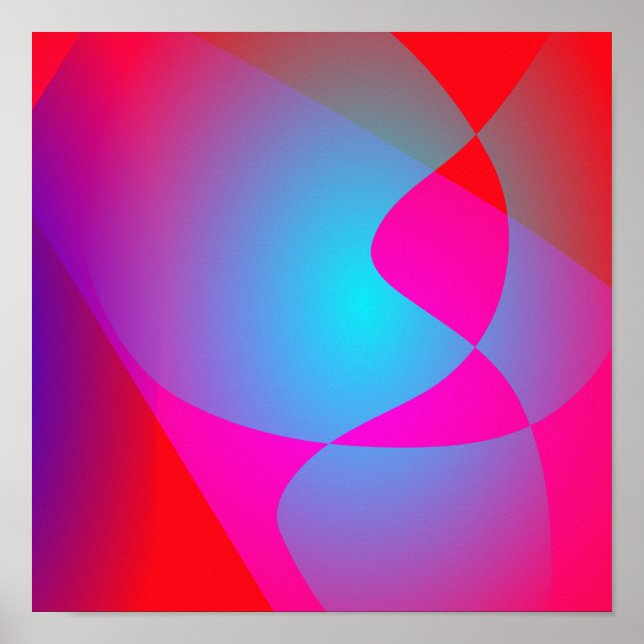 Farbiges geometrisches Design mit elegantem Gradie Poster (Vorne)