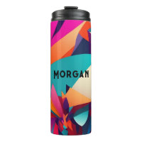 Farbiges geometrisches Design, Name oder Monogramm