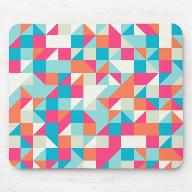 Farbiges geometrisches Dreieck-Muster Mousepad (Vorne)