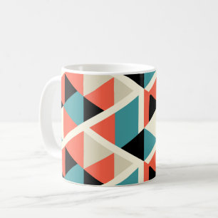 Farbiges geometrisches Dreiecks Muster Kaffeetasse