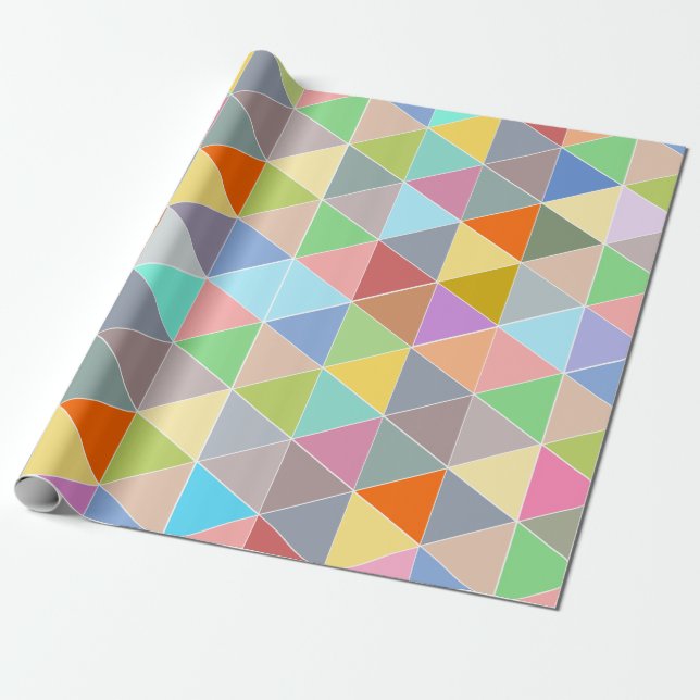 Farbiges geometrisches Faltpapier Geschenkpapier (Ungerollt)