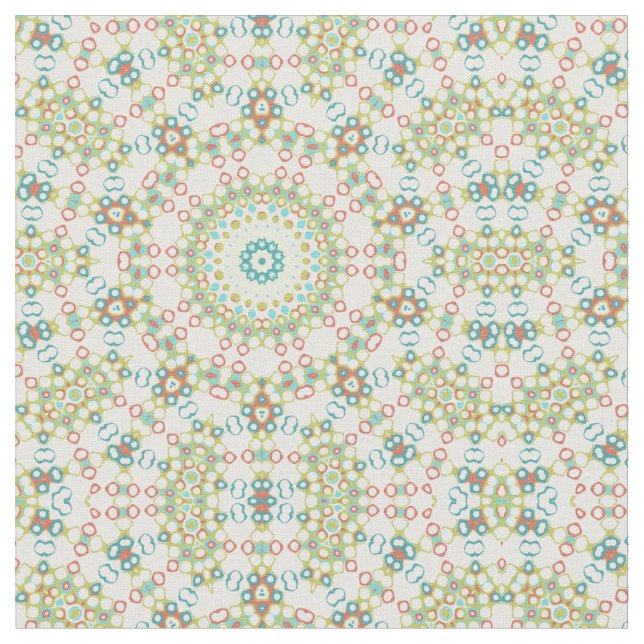 Farbiges geometrisches Mandala-Muster Stoff (Nahaufnahme)