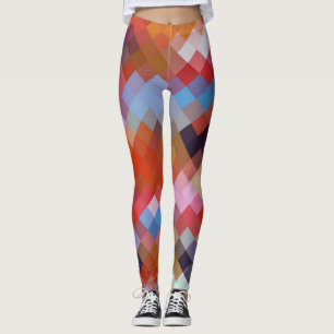 Farbiges geometrisches, modernes Diamantmuster #11 Leggings