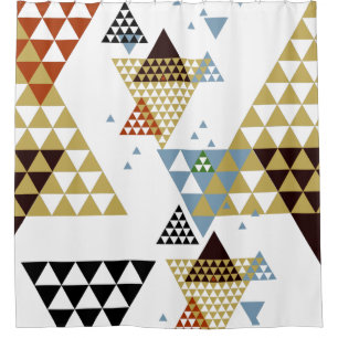 Farbiges geometrisches modernes Muster Duschvorhang