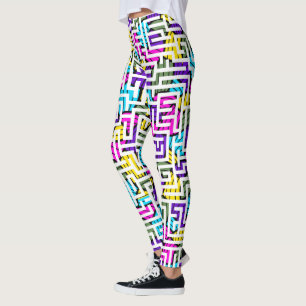 Farbiges geometrisches modernes Muster Leggings