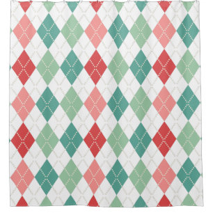 Farbiges geometrisches Muster aus Harlequin Duschvorhang