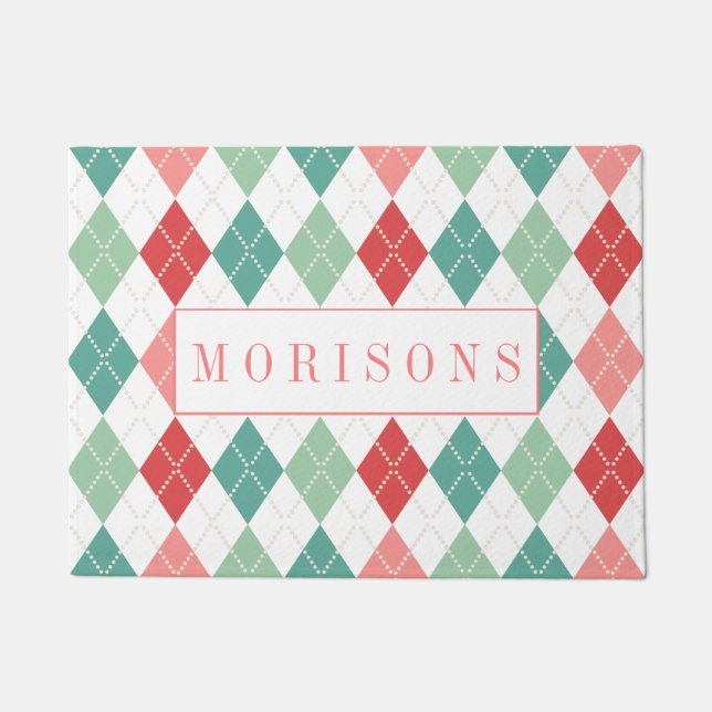 Farbiges geometrisches Muster aus Harlequin Fußmatte (Vorderseite)