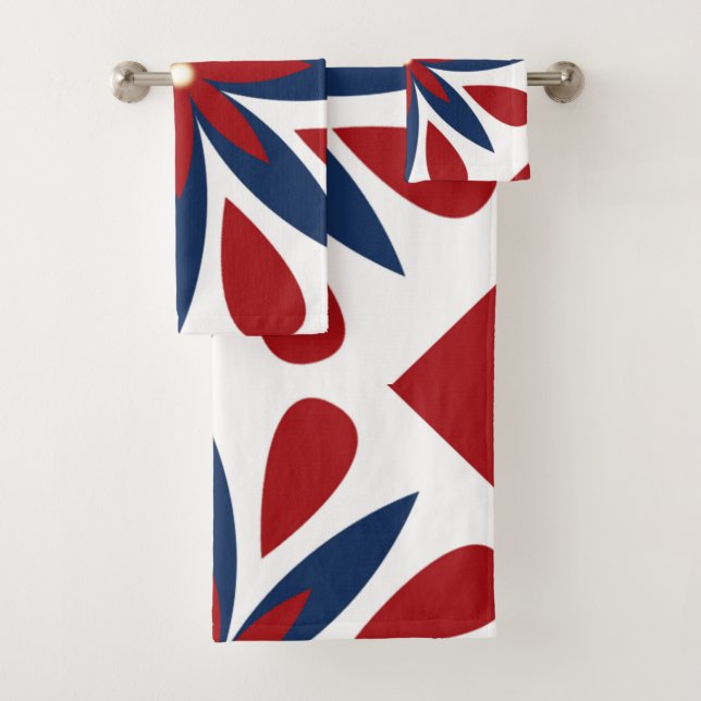 Farbiges geometrisches Muster Badhandtuch Set (Insitu)