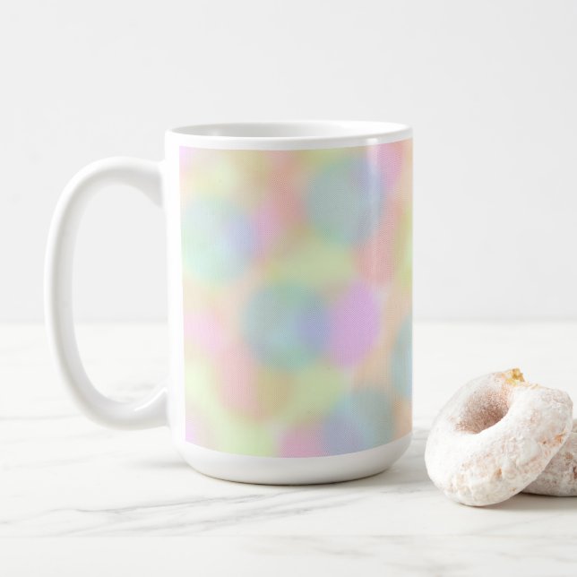 Farbiges geometrisches Muster des Regenbogens Kaffeetasse (Mit Donut)