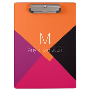 Farbiges geometrisches Muster des Retro-Musters, M Klemmbrett