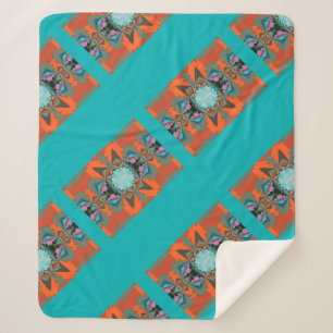 Farbiges geometrisches Muster des südlichen Wester Sherpadecke