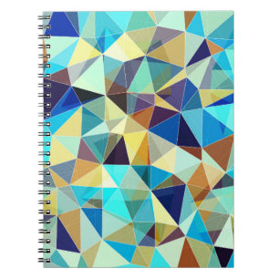 Farbiges geometrisches Muster, dreieckiger Hinterg Notizblock