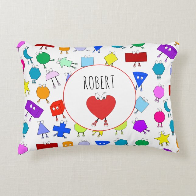 Farbiges geometrisches Muster für 2D & 3D-Formen f Dekokissen (Vorderseite)