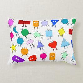 Farbiges geometrisches Muster für 2D & 3D-Formen f Dekokissen