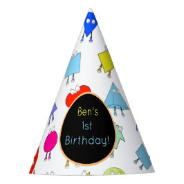 Farbiges geometrisches Muster für 2D & 3D-Formen f Partyhütchen