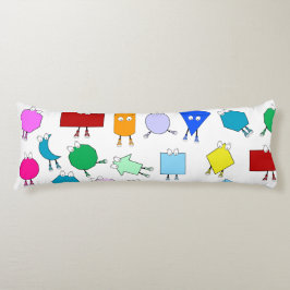 Farbiges geometrisches Muster für 2D & 3D-Formen f Seitenschläferkissen