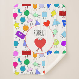 Farbiges geometrisches Muster für 2D & 3D-Formen f Sherpadecke